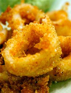 Spicy fried calamari