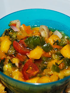 recette de Salsa fraiche à la mangue